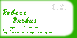 robert markus business card